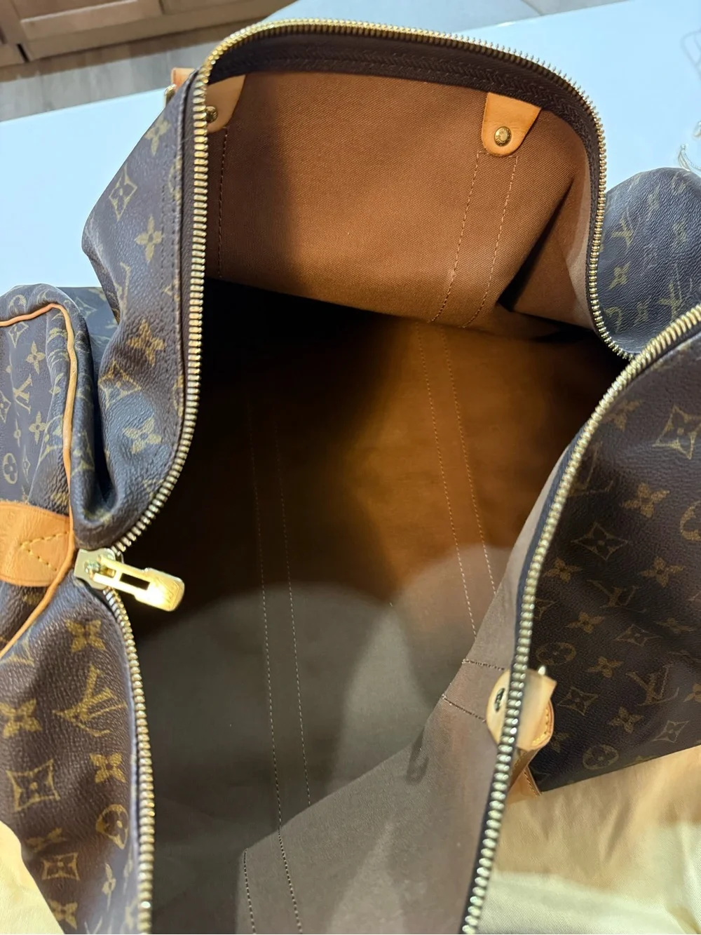 Louis Vuitton Monogram Keepall 55 Travel Duffle bag